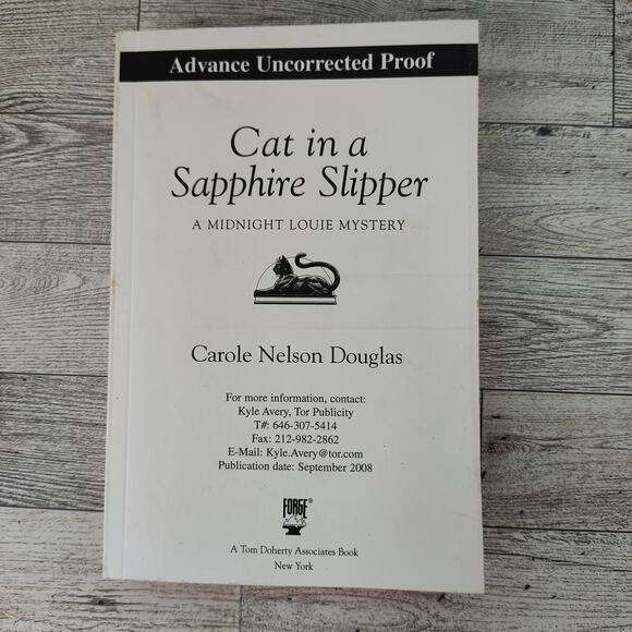 CAT IN A SAPPHIRE SLIPPER Midnight Louie Mystery Carole Nelson‎ Douglas ARC PB - Picture 2 of 9